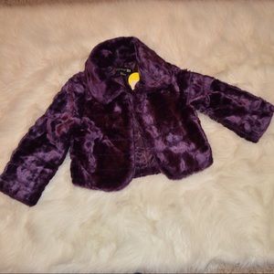 Faux fur purple jacket💜